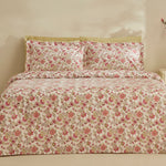 Karaca Home Molly 100% Baumwolle Doppelbett Tagesdecke Set Rosa