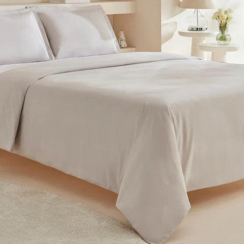 Karaca Home White Collection Lavin 100% Baumwolle Doppelbett Bettwäsche Set Stone