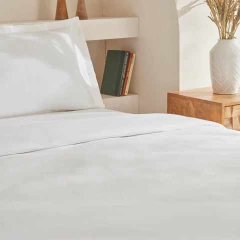 Karaca Home White Collection Lavin 100% Baumwolle Doppelbett Bettwäsche Set Weiß