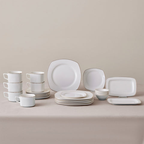 Karaca Elegance Bone Padoca 26-Teiliges 6-Personen Frühstücksset Gold