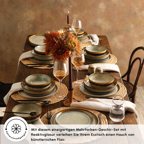 Karaca Earth Collection Earthy Reactive 52-Teiliges 12-Personen Geschirrset