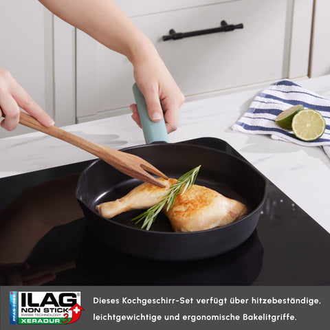 Karaca Swiss Crystal Fancy Keramik Kochgeschirr-Set 7 Teile