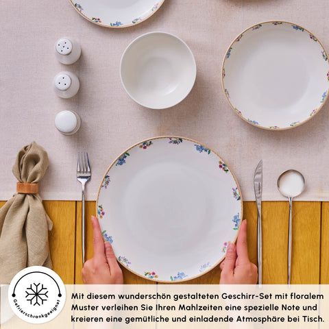 Karaca Forever Bone New Brillo 53-Teiliges 12-Personen Geschirrset
