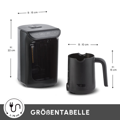 Karaca Hatır Kaffeemaschine mit Röstfunktion Shiny Black, 535 W