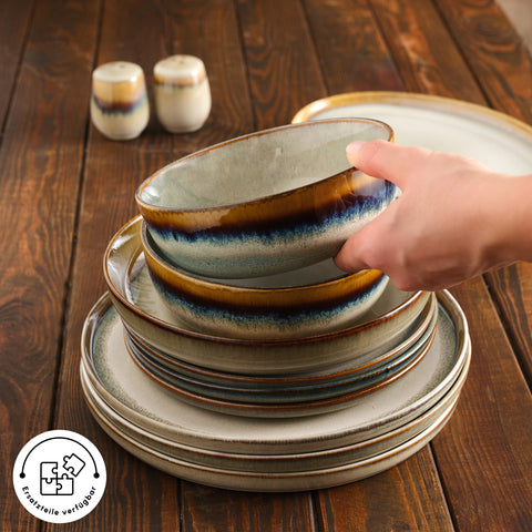 Karaca Earth Collection Earthy Reactive 52-Teiliges 12-Personen Geschirrset