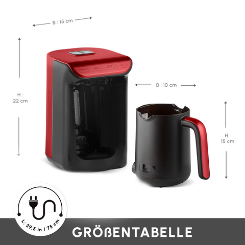 Karaca Hatır Koz Red Milky Türkische Kaffeemaschine