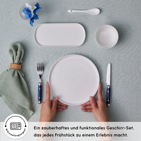 Karaca Forever Bone Bomo 22-Teiliges 6-Personen Frühstücksset