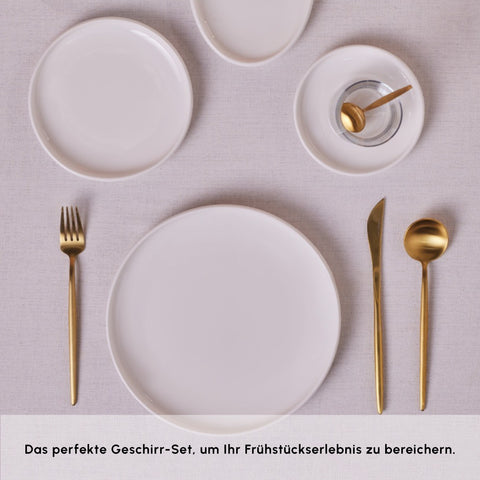 Karaca Cordelia für 6 personen frühstücksset und servierschalen, 20 teilig