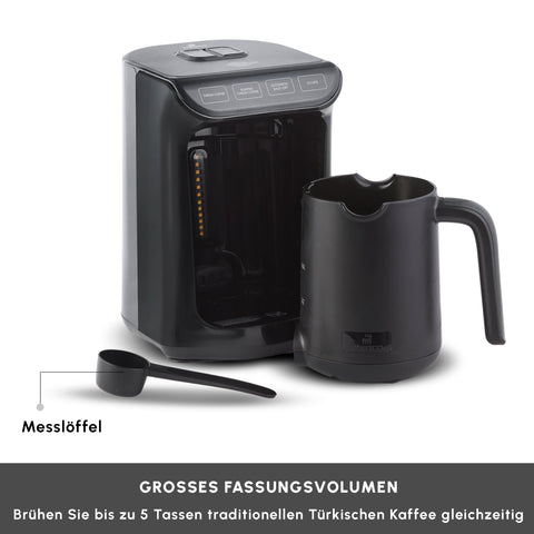Karaca Hatır Kaffeemaschine mit Röstfunktion Shiny Black, 535 W