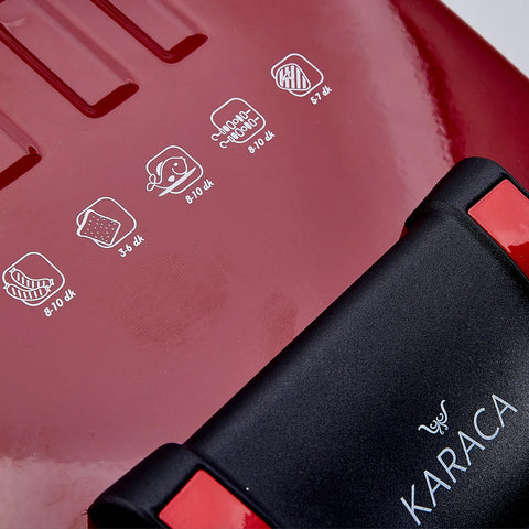 Karaca Future Granit Sandwichtoaster und Kompakt-Grill Rot 1800W