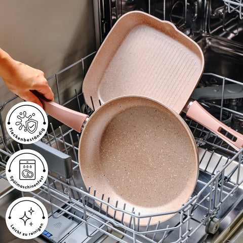 Karaca Biogranite Induktion Pan Set 2 Teiliges Roségold