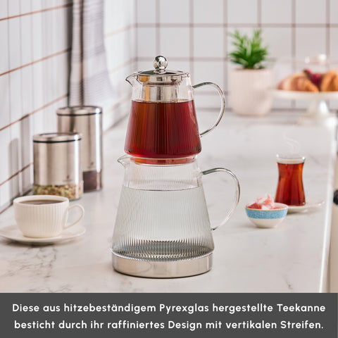 Karaca Keops XL Glas-Teekanne