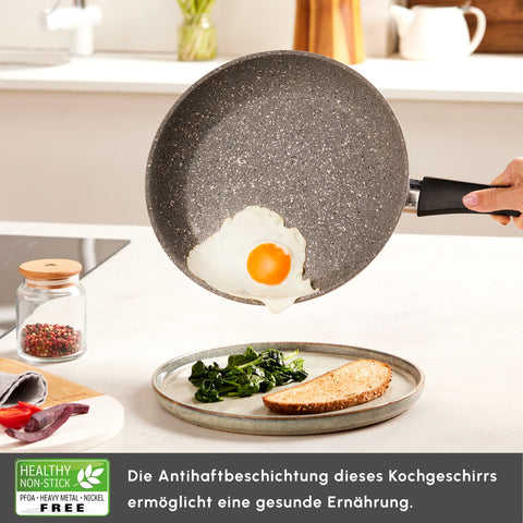 Karaca Gris Induktion Biogranit Pfannen und Grillset