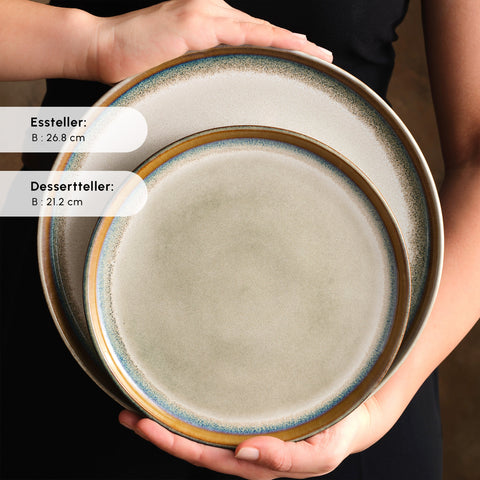 Karaca Earth Collection Earthy Reactive 52-Teiliges 12-Personen Geschirrset