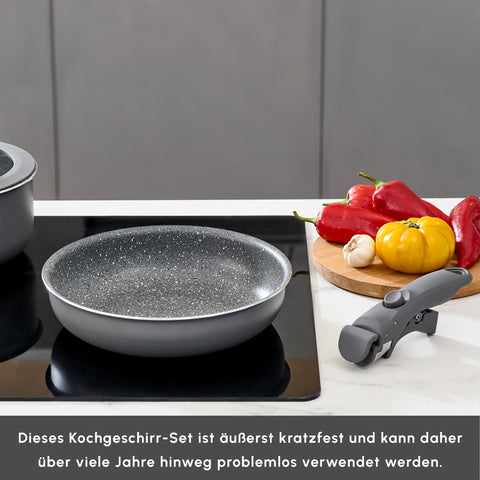 Karaca Comfort 6-teiliges Kochgeschirr-Set mit Abnehmbaren Griffen