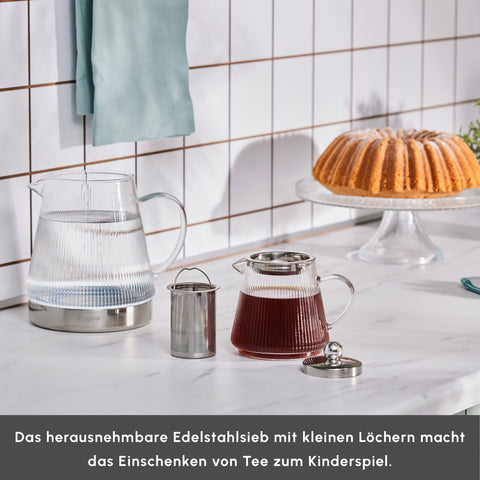 Karaca Keops XL Glas-Teekanne