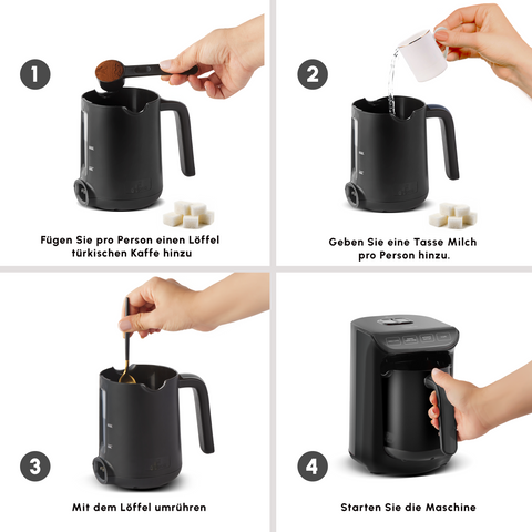 Karaca Hatır Milky Türkische Kaffeemaschine Anthrazit