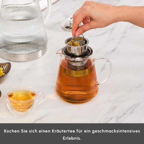 Karaca Keops XL Glas-Teekanne