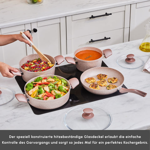 Karaca Biogranit Rosegold Induktions Kochgeschirr-Set, 7 Teilig