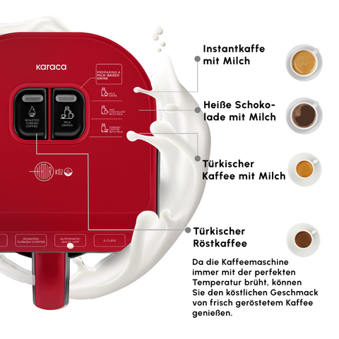 Karaca Hatır Koz Red Milky Türkische Kaffeemaschine