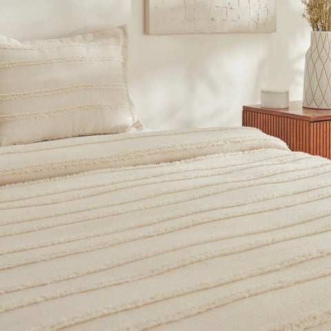 Karaca Home Arlina Bold Doppelbett Bettbezug Beige