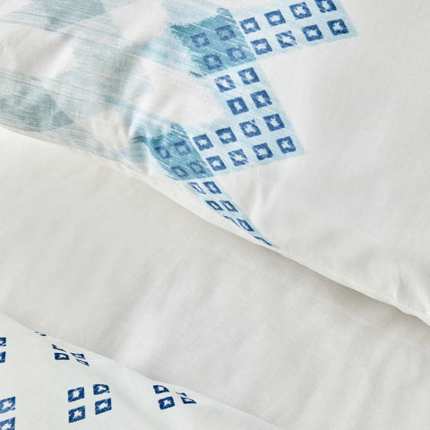 Sarah Anderson Etnico Mavi Çift Kişilik Nevresim Yastık Set Blue Two-Person Duvet Cover and Pillow Set