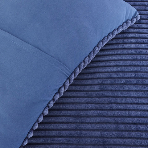 Karaca Home Joena Indigo Doppelweiche Tagesdecke Set Öko-Tex Zertifiziert