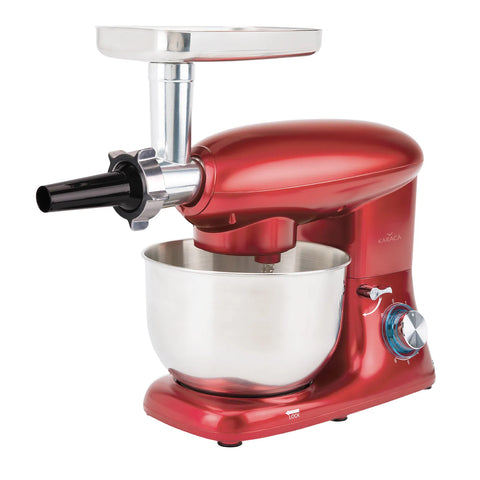 Karaca Multichef Küchenmaschine und Standmixer mit  Fleischwolf Standmixer Redgold 1400W