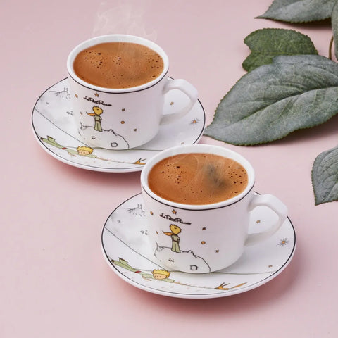 Karaca Little Prince 4-teiliges Mochatassen-Espressotassen Set für 2 Personen