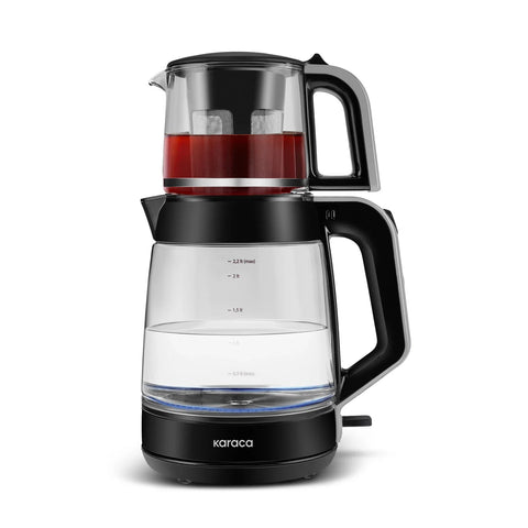 Karaca Glass Tea XL 2 in 1 Glas-Teemaschine Space Gray