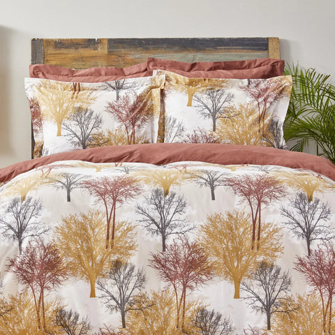 Sarah Anderson Fun Tree %100 Baumwoll Doppelbettbezug Set