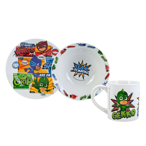Karaca Pj Masks 3-teiliges Baby-Ernährungsset