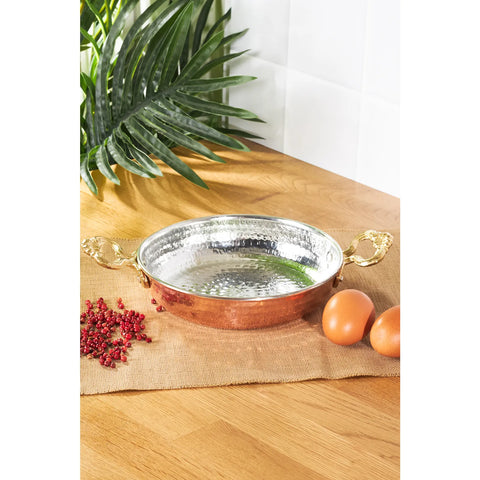 Karaca Mesopotamia 18 cm Kupfer Eierpfanne mit zwei Henkeln