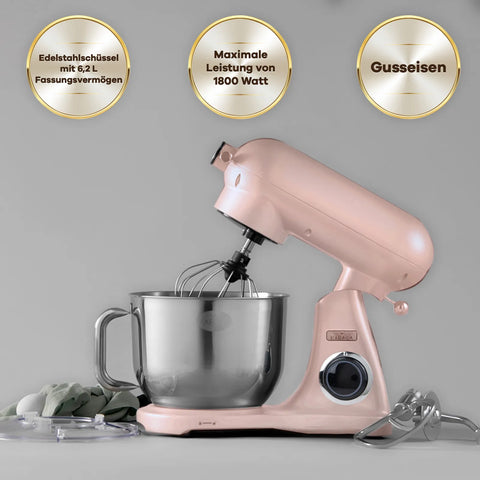 Karaca Powercast Chef Guss Standmixer Küchenchef Rosegold, 6.2L, 1800W