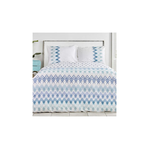 Sarah Anderson Etnico Mavi Çift Kişilik Nevresim Yastık Set Blue Two-Person Duvet Cover and Pillow Set