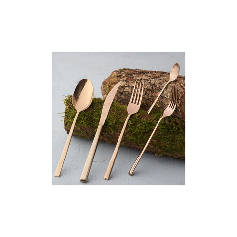 Karaca 30 Teiliges 6 Personen Tivoli Rosegold Besteck (Messer, Gabel Und Löffel) Set