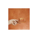 Karaca Vita 4-teiliges Set aus 2 Porzellan-Kaffeetassen Orange