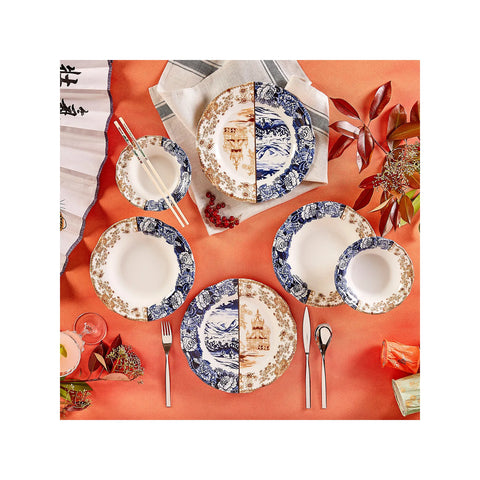 Karaca Blue Caffe 12-teiliges Geschirrset für 4 Personen