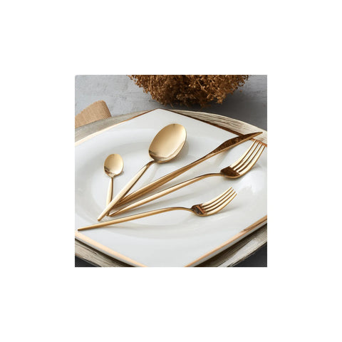 Karaca Lizbon 30 Teiliges 6 Personen Rosegold Besteck (Messer, Gabel Und Löffel) Set