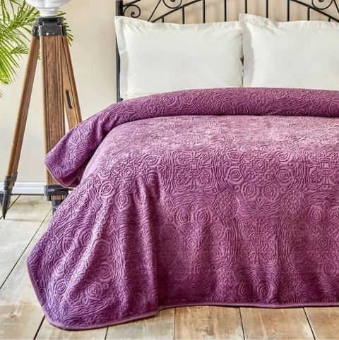 Karaca Home Scala Plum Single Embosy Decke