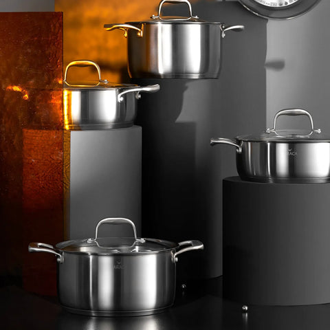 Karaca PowerSteel Pro Kyoto 8-teiliges Topf-Set aus Edelstahl
