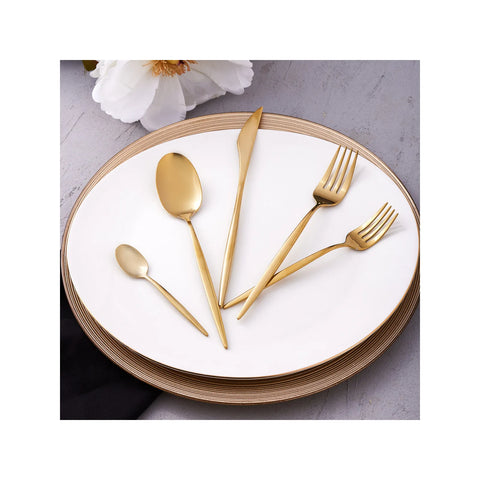 Karaca Lizbon Gold Besteck Set für 6 Personen-30 teilig