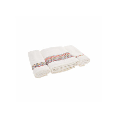 Sarah Anderson Ingrid buntes/farbiges 3 teiliges Hand- und Gesichtshandtuch Set