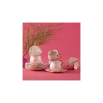 Karaca Pink Garden  Kaffeetassen-Set für 6 Personen