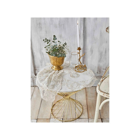 Karaca Home Dolores Gold 15 Stück besticktes Wohnzimmerset