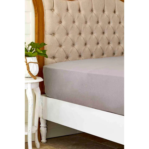 Karaca Home Spannbettlaken für Doppelbett Grau