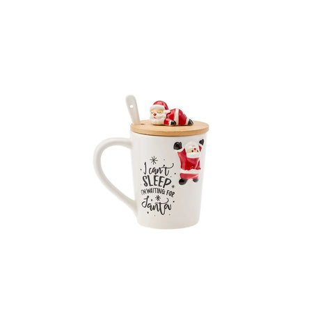 Karaca New Year Weihnachstmann Mug mit Löffel Np22