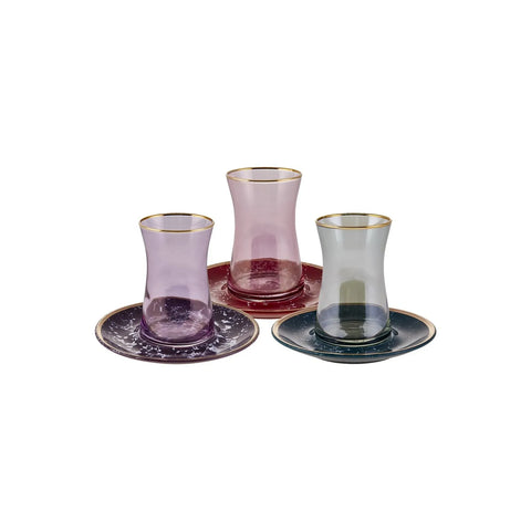 Karaca 3 Farben 1 Set 12-teiliges Teeset