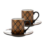 Jumbo Bj05 4 Teilige Für 2 Personen Mochatassen-Espressotassen Porzellan