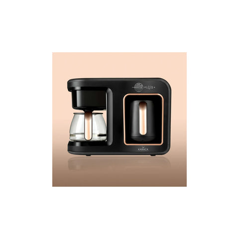 Karaca Hatır Plus 2 in 1 Kaffeemaschine Schwarz Kupfer 1385W